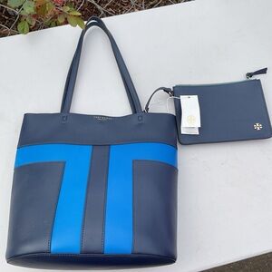 Tory Burch Navy and Blue Women's Tote Bag